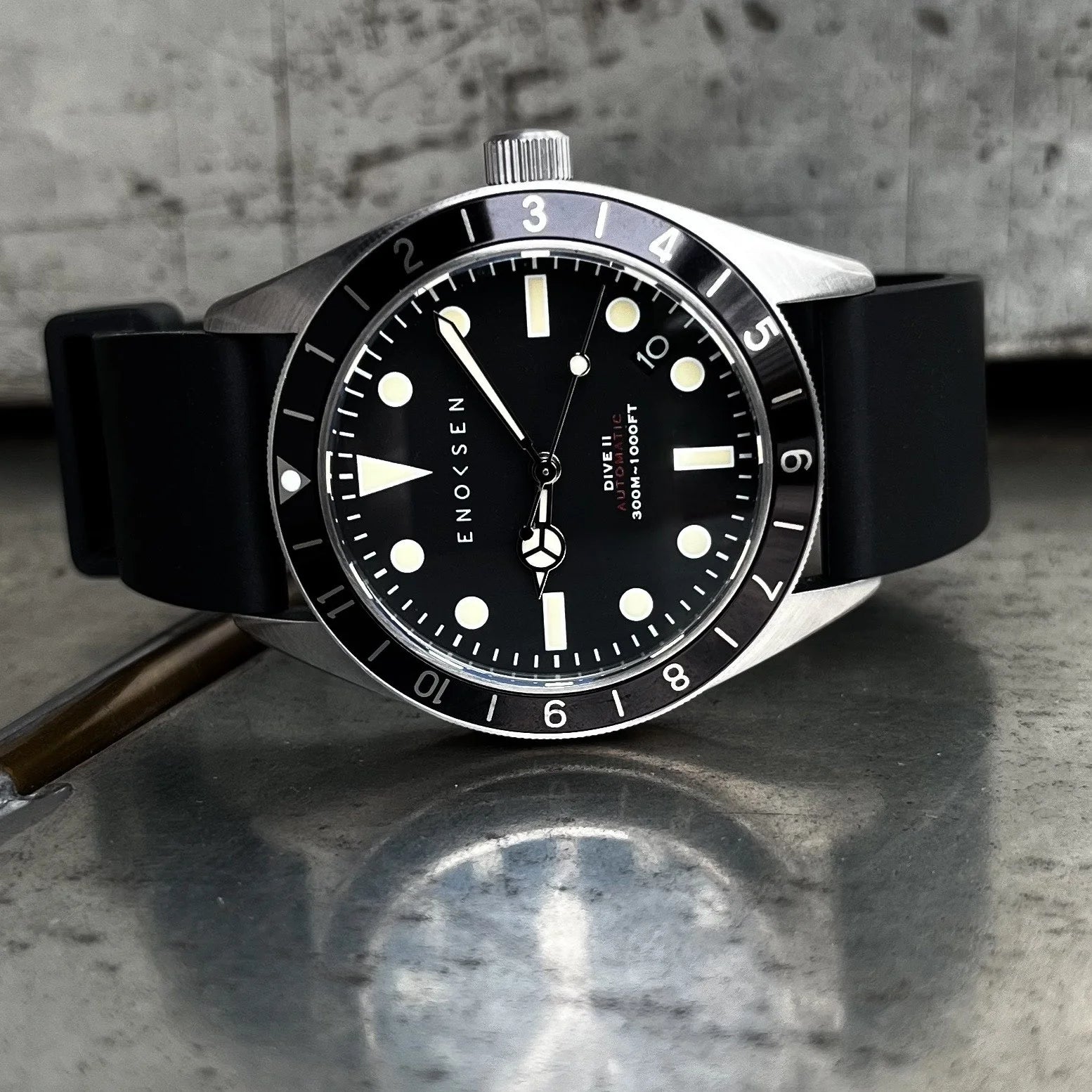 Enoksen Automatic Dive Watch - Black Dial Edition ◇ 39mm