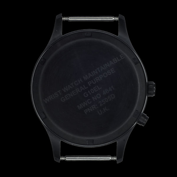 MWC G10EL Black PVD Steel General Service Watch with Olive Drab Electroluminescent (EL) Backlit Dial