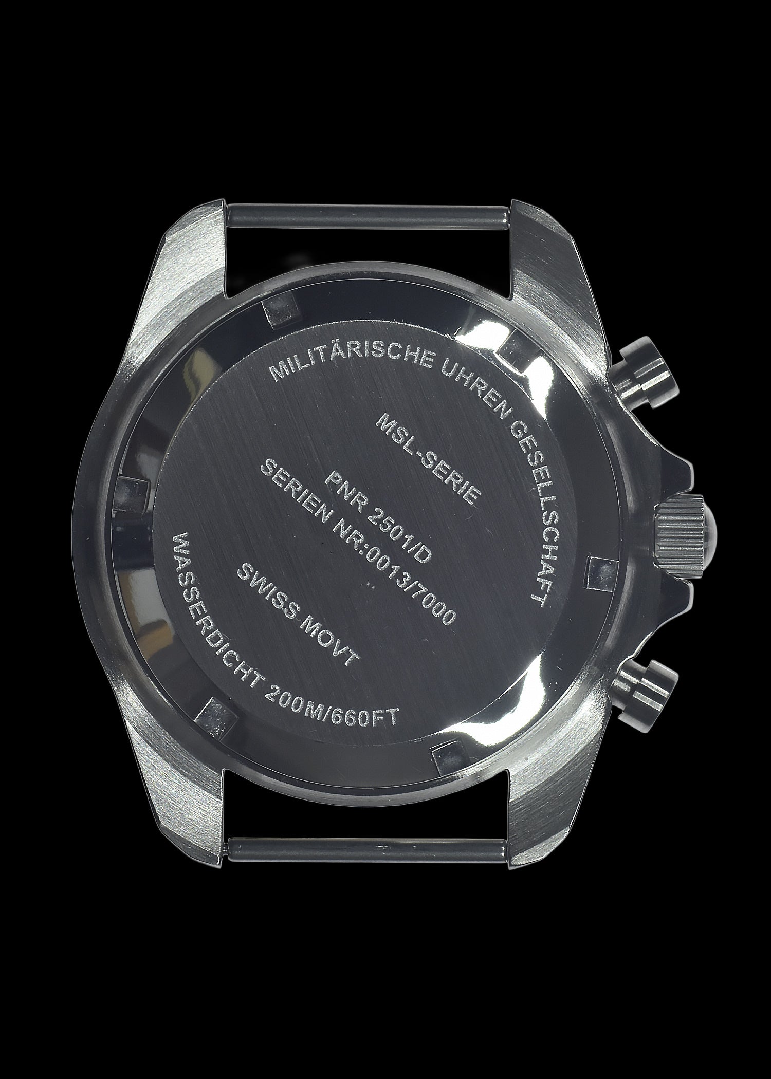 MWC NATO Pattern Stainless Steel Military Pilots Chronograph with Sapphire Crystal and Swiss Ronda Movement - 12 Hour GMT Bezel