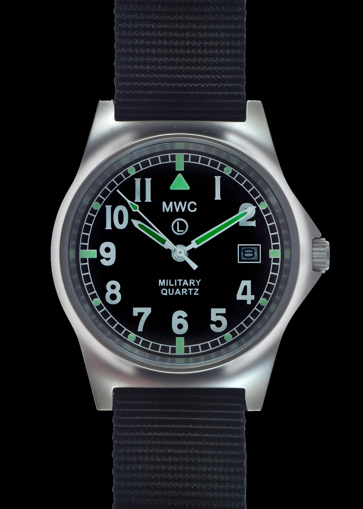 Montre Homme MWC G10 Militaire - Boîtier Noir PVD 40mm - Quartz Suisse - Étanche 50m - Neuf Avec étiquettes