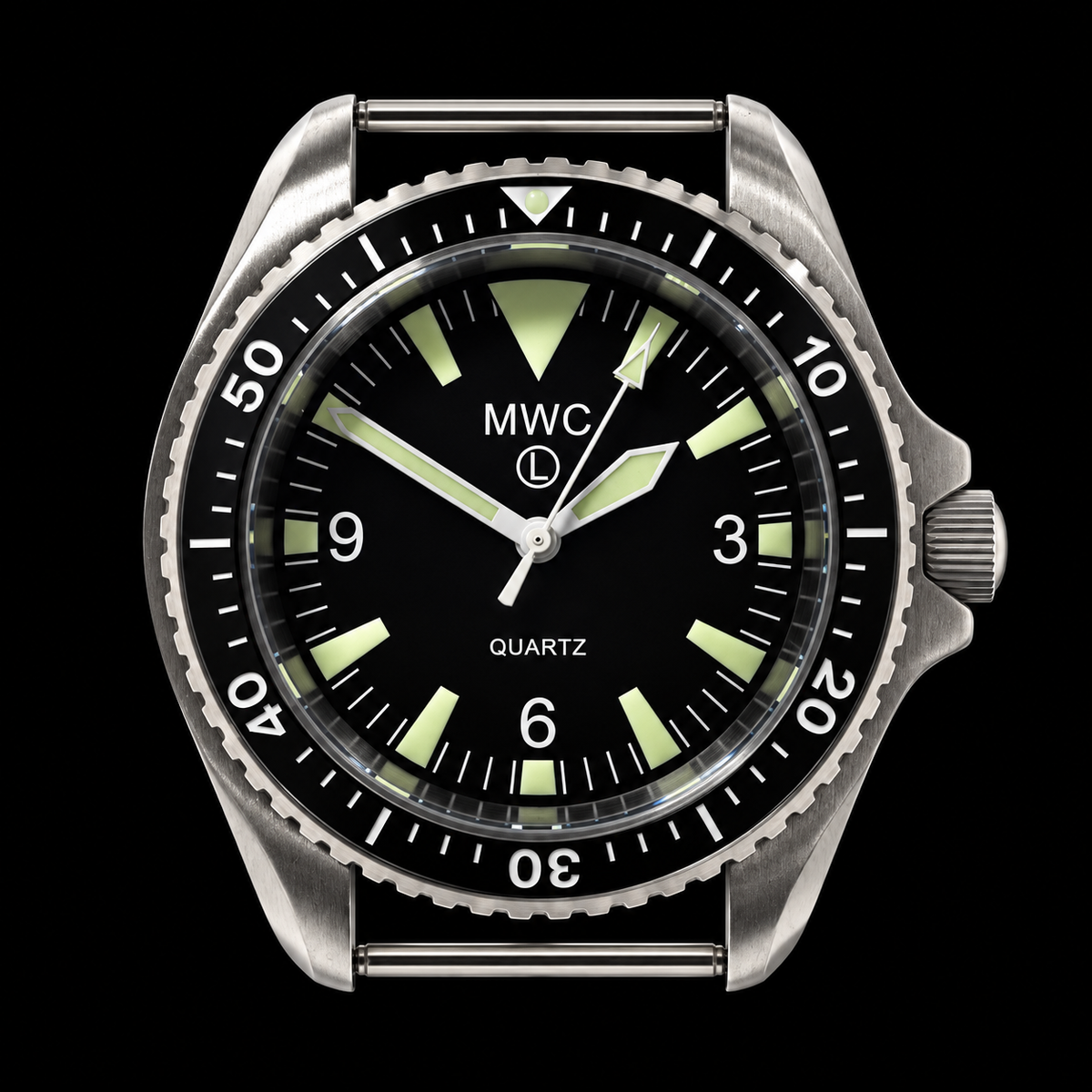 Current NATO Pattern Quartz Military Divers Watch, Non Date Variant with Sapphire Crystal and 10 Year Battery Life