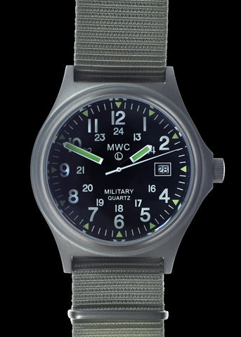 MWC G10 12/24 50m Water Resistant Military Watch with Battery Hatch, Fixed Strap Bars, Sapphire Crystal and 60 Month Battery Life