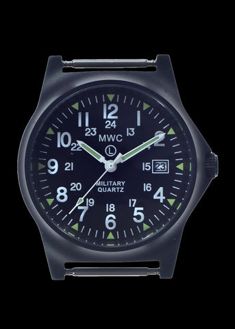 MWC G10LM 12/24 Cover Non Reflective Black PVD Military Watch