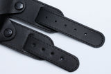 18mm Black 1950s Pattern Leather Military Watch Strap with Protective Face Cover  - Slight Seconds to Clear at just 25% of the normal price!