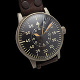 MWC Classic 46mm Limited Edition XL Luftwaffe Pattern Military Aviators Watch (Retro Dial Version) with Sapphire Crystal