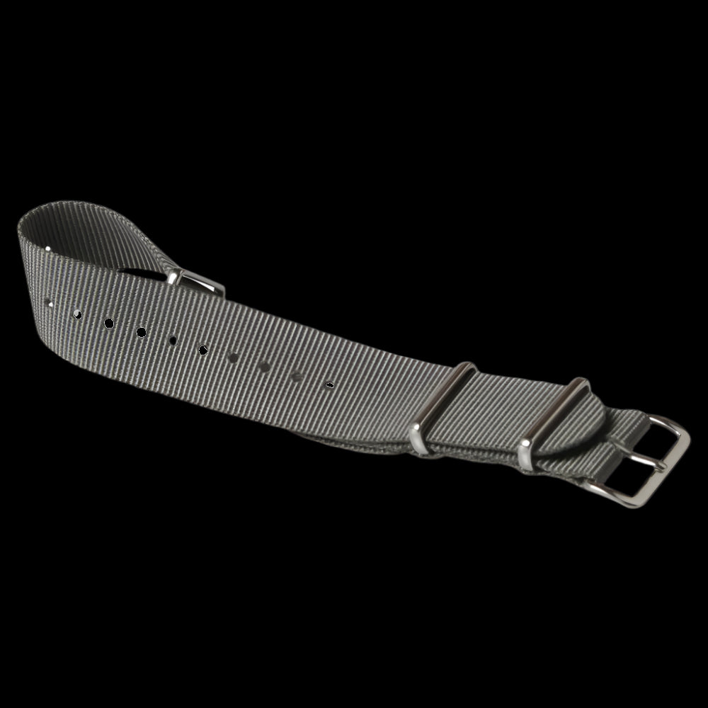 20mm Admiralty Grey NATO Military Watch Strap in Ballistic Nylon with Stainless Steel Fasteners