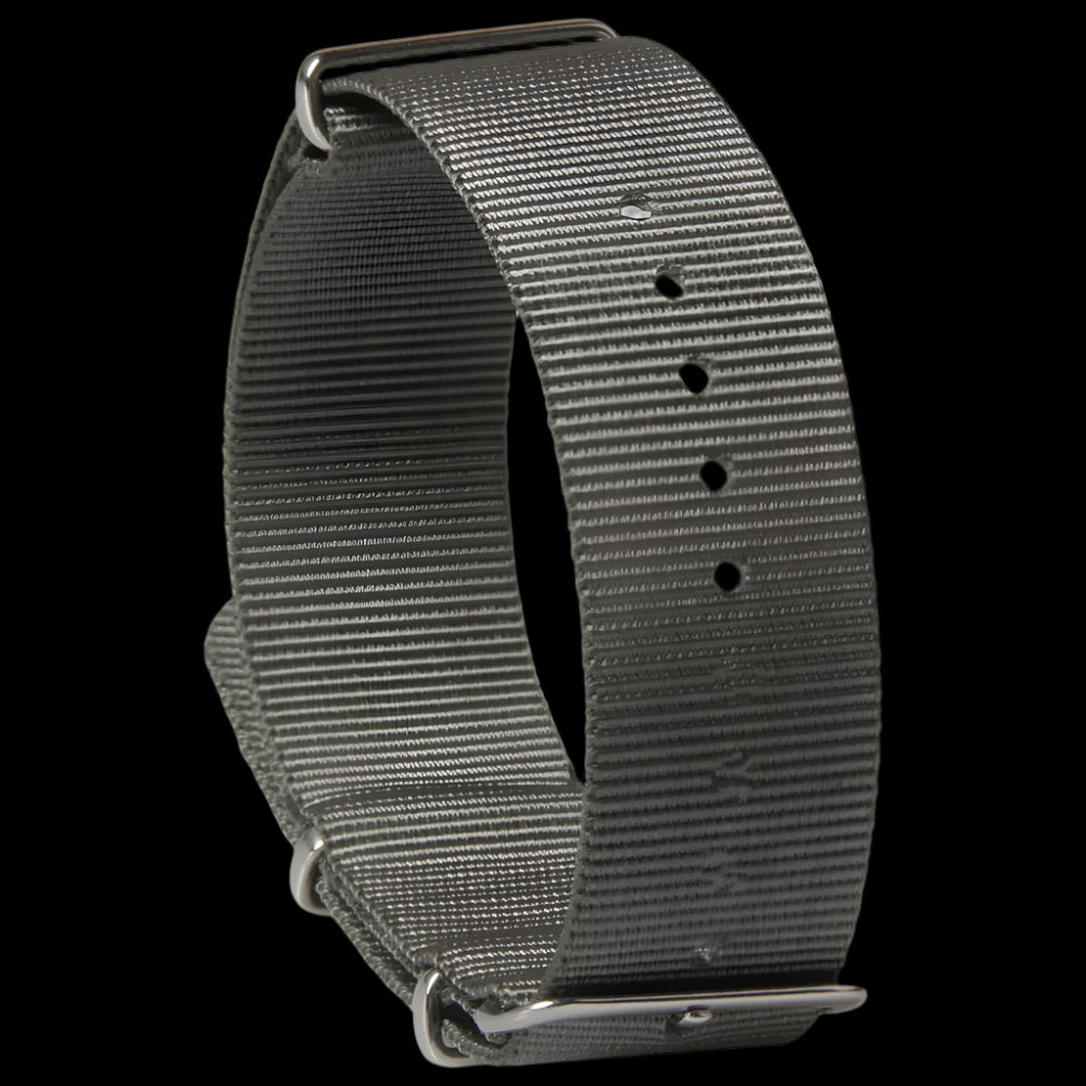 20mm Admiralty Grey NATO Military Watch Strap in Ballistic Nylon with Stainless Steel Fasteners