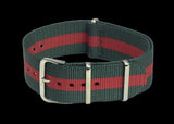 20mm Green and Red NATO Military Watch Strap