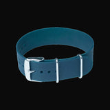 20mm Navy Blue Silicone/Rubber NATO Military Watch Strap