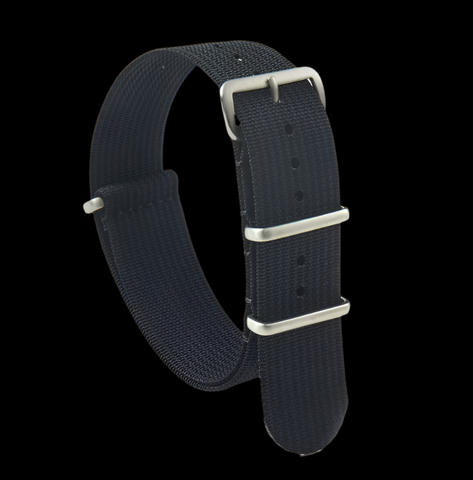 20mm Navy Blue Silicone/Rubber NATO Military Watch Strap