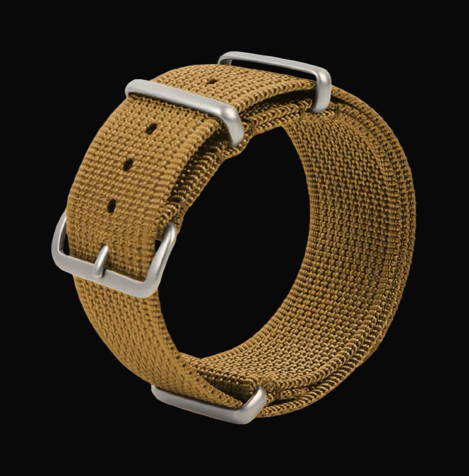 18mm Ribbed Desert NATO Military Watch Strap