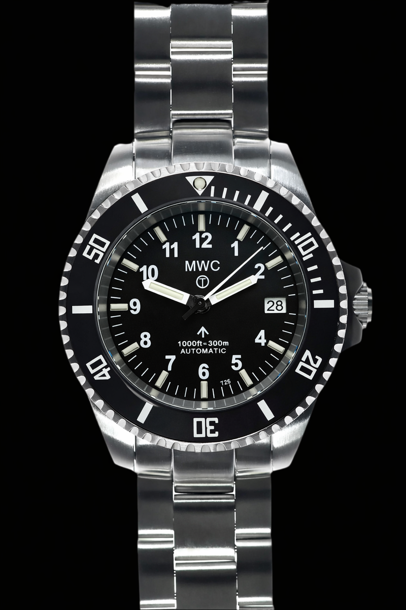 MWC 24 Jewel 300m Automatic Military Divers Watch with Tritium GTLS Il