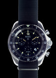 MWC NATO Pattern Stainless Steel Military Pilots Chronograph with Sapphire Crystal and Swiss Ronda Movement - 12 Hour GMT Bezel