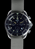 MWC NATO Pattern Stainless Steel Military Pilots Chronograph with Sapphire Crystal and Swiss Ronda Movement - 12 Hour GMT Bezel