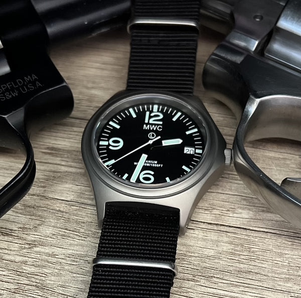 MWC Combat Elite Titanium Military Watch, 300m Water Resistant, 10 Year Battery Life, Luminova and Sapphire Crystal - Watch Used for Images and Promotion