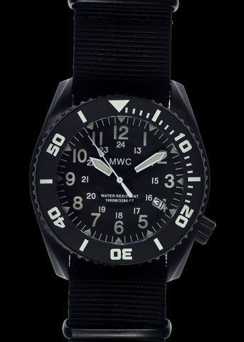 MWC "Depthmaster" 100atm / 3,280ft / 1000m Water Resistant Military Divers Watch in PVD Stainless Steel Case with Helium Valve (Automatic) - Actual Watch Used in Our Images Reduced