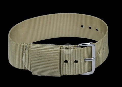 20mm Sand and Red NATO Military Watch Strap