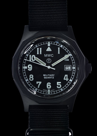MWC G10 50m (165ft) Water Resistant NATO Pattern Military Watch with Satin Case Finish, Fixed Strap Bars and 60 Month Battery Life