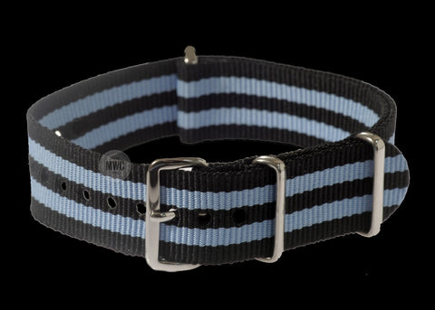 18mm "Thin Blue Line" Police Pattern Ballistic Nylon Webbing Strap