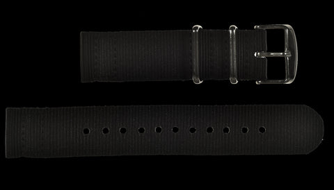 20mm US “James Bond” Pattern Military Watch Strap with Black PVD Buckles