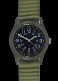 MWC Classic 1960s/70s Pattern Olive Drab Vietnam Watch on Matching Webbing Strap
