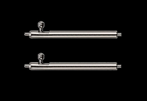 Pair of Watch Pins Designed to Create the Appearance of a Military Watch with Fixed Solid Bars