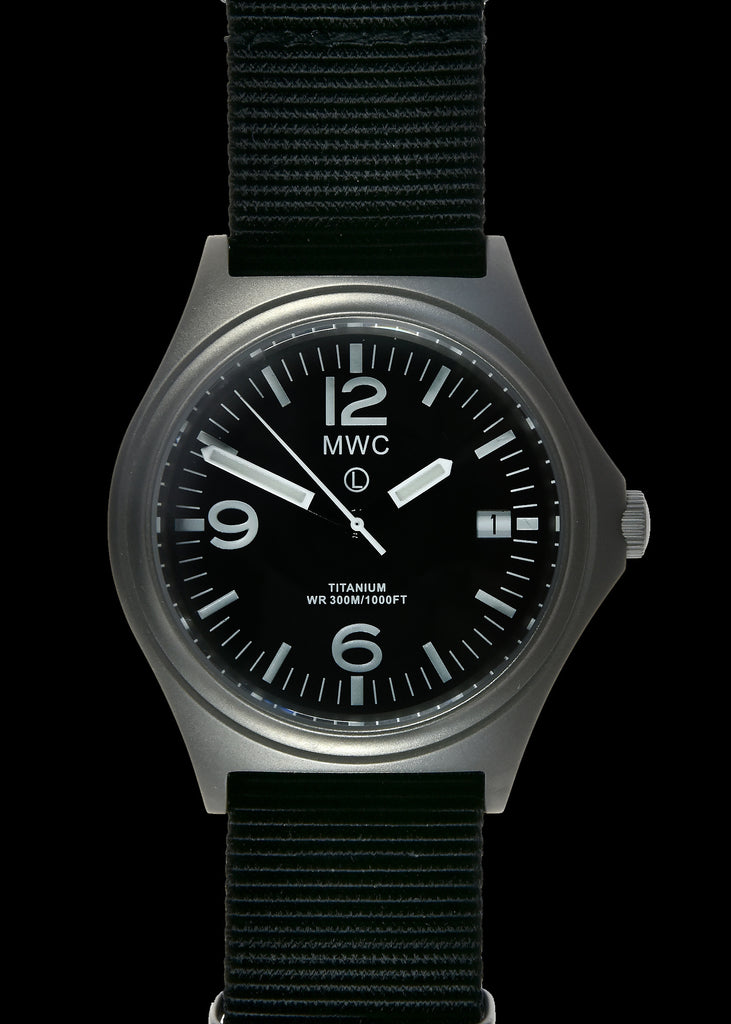 MWC Combat Elite Titanium Military Watch, 300m Water Resistant, 10 Year Battery Life, Luminova and Sapphire Crystal